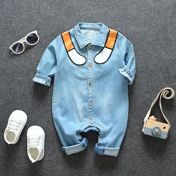 Otroška Oblačila Novorojenega Otroka, Igralne Obleke Pomlad Jesen Toldder Denim Jumpsuit Za Dojencek Dekliška Oblačila Za Malčke Fant Kombinezon Otroci Oblačila
