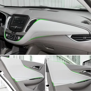 Avto-styling Vrata Armrest Plošče / Center Nadzorni Plošči Plošča Usnja Kritje Trim Za Chevrolet Malibu XL 2016 2017 2018