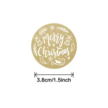 500 Vesel Božič Okrogle Nalepke Hvala Kartice Darilni Embalaži Dekoracijo Embalaža Tesnjenje Oznaka Multifunkcijski