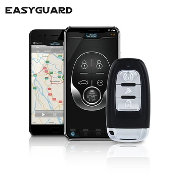 EASYAGUARD GPS tracker avto alarmni sistem Pritisni Gumb Starter PKE Vnos Remote Start Stop podpira android in IOS sistema alarm