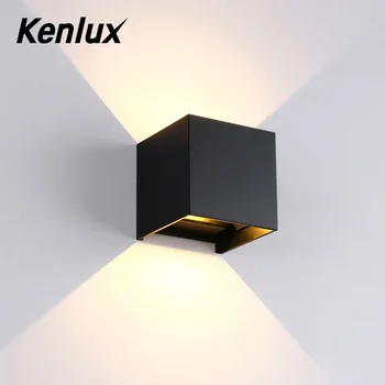 Kenlux Nastavljiv 6W LED Stenska Luč na Prostem Vodotesen IP65 Verando Vrt Stenske Svetilke Zaprtih Spalnica Postelji Razsvetljavo Svetilka iz Aluminija