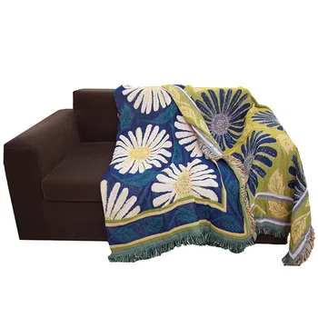 Daisy Cvet obliko Odejo podeželja Ameriški pesek lase brisače, prevleke za Kavč Kavč Dekorativni Slipcover Visoke Kakovosti Odejo