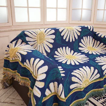 Daisy Cvet obliko Odejo podeželja Ameriški pesek lase brisače, prevleke za Kavč Kavč Dekorativni Slipcover Visoke Kakovosti Odejo