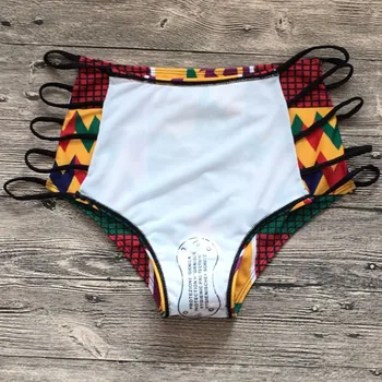 2019 Seksi Backless Bikini Afriške Tiskanja Kopalke, Visoko Pasu Kopalke Povodcem Vrh Bikini Komplet Plaži Push Up Kopalke