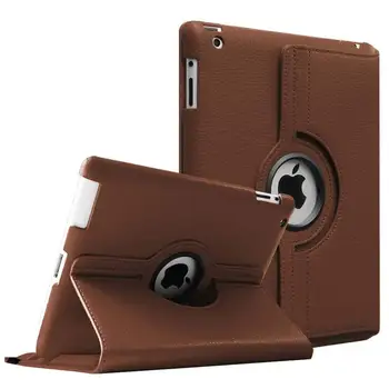 PU Usnjena torbica Za iPad 2 3 4 360 Stopinj Vrtljivo Cover za Apple iPad 2 3 4 Pametnih Tablet Stojalo Držalo Primerih A1397 A1416 A1430