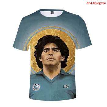 Vrhovi Tee Grafični T Srajce Smešno Diego Print Majica s kratkimi rokavi Priložnostne Bombaža, Kratek Rokav 3D Oblačila Diego Armando Maradona Modne blagovne Znamke