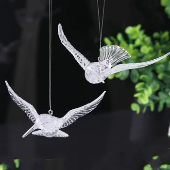 50pcs Poroko Akrilna Crystal Hummingbird Velik Padec Doma Strop DIY Počitnice Stranka Stopnji Visoke Kakovosti Odlikovanja