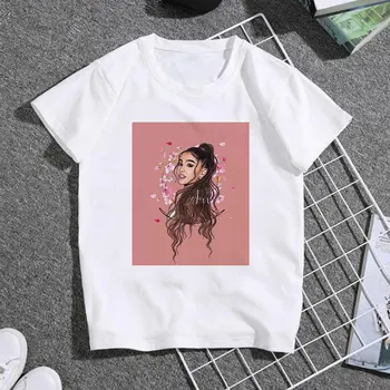 Novo Ariana Grande Modi Srčkan Print Žvečilni Gumi Dekleta Tshirt Novost Otroci Oblačila Posadke Vratu T Shirt Dekle Fantje T Srajce Unisex