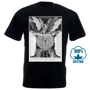 Lucifer Dante ' S Inferno T Shirt 28 T Shirt Cerkev Satan Pentagram Čarovnice Poletje Slog, Hip Hop Moški Majica s kratkimi rokavi Vrhovi 011116