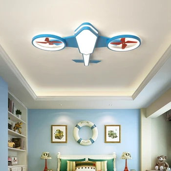 Otroška soba lestenec fant ustvarjalne letalo lučka spalnica LED oči lučka dnevna soba lučka dekle risanka soba moderen lestenec