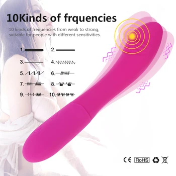 10 Načini Pravi Vibrator G Spot Vibrator Vagine, Klitoris Stimulator Massager Masturbator Sex Izdelki za Ženske Mehko Žensko za Odrasle