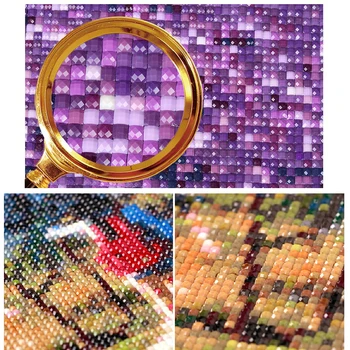 Kulise Vzorci Diamond Vezenje Nosorogovo Ročno Diamond Mozaik Navzkrižno Šiv Celoten Kvadratni Drevo Kristalno Darilo