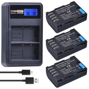 Powertrust 1860mAh DMW-BLF19 DMW DMW-BLF19e Li-ionska Baterija+LCD Dvojni USB Polnilec za Panasonic Lumix GH3 GH4 GH5 DMW-BLF19PP