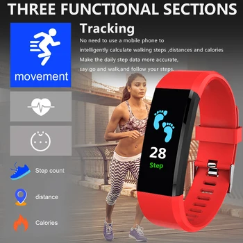 ID115 Smart Band Nepremočljiva Smartband Športna Fitnes Tracker Krvni Tlak Watch Fitnes Band Pametna Zapestnica Montre Connectee