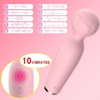 Brezžični Dildos AV Vibrator čarobno palico G Spot Vagine, Klitoris Stimulator Palico, Seks Igrače, Ženska Masturbator Igrače USB Hitrost 10