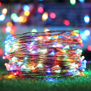 10pcs/veliko USB LED Niz Bakreno žico Garland Vila lučka Doma Božič svate, Dekoracijo niz led luči