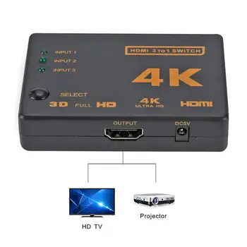 TWISTER.CK HDMI Preklopnik 4K HD1080P 3 5 Vrata HDMI Stikalo Izbirno Splitter Z Hub IR Daljinski upravljalnik Za HDTV, DVD, TV OKNO Z2