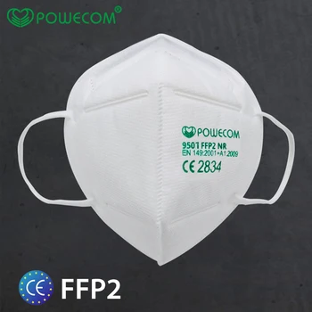 POWECOM 9501 Maske FFP2 Dustproof Filtracija Obraz, Usta Maske Respirator za enkratno uporabo Maske Varnost Maske Odrasli Otroci Cubrebocas