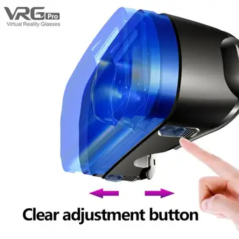 VRG PRO 3D Filmov Očala VR Polje Virtual Reality Slušalke učencev /predmeta razdalja nastavljiv Fit Za 5-7 cm telefon za 3D video