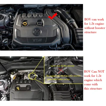 Kovani smetišče Blow Off Ventil kompleti za VW Golf MK7.5 Passat Audi Seat Škoda 1.5 TSI