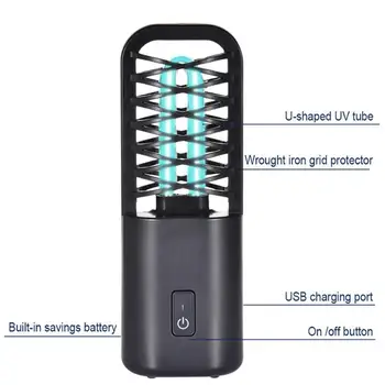 USB Prenosni UVC Sterilizacijo Palico Razkuževanje Rod za Osebno Nego, ki Potujejo Sterilizator UV Sanitizer UV Lučka LED Nočna Lučka