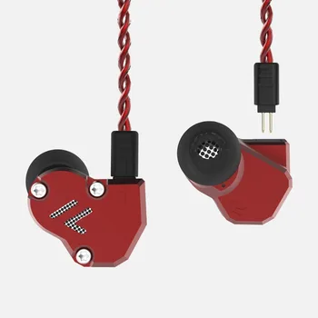 RevoNext QT2S V Uho Monitor Čepkov Trojno Voznik V Uho Slušalke Žične Čepkov Hrupa Izolacijo Kakovosti HI-fi Slušalke 2DD+1BA