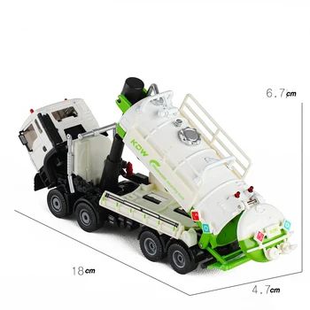 Zlitine, Odpadne vode Transport Zbiranje Tovornjak Inženiring Vozila Diecast KDW 1:50 Simulaion Tank Smeti za Shranjevanje Vode Otroci Igrače