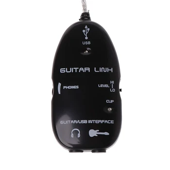 USB kitare kabel za snemanje adapter predvajalnik zvoka kartico učinki vmesnik za povezavo kabel zvok kitare pickup