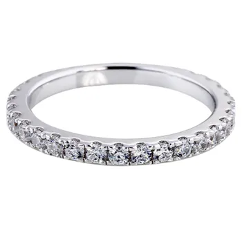 Lep 925 Sterling srebro Obljuba prstan Diamant cz Kamen Angažiranost, Poročni Bend, Obroči za ženske Poročne dragih kamnov Stranka Nakit