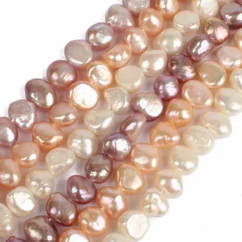 Moda naravnih 8-9 mm Ravno Nepravilna biserna ogrlica Za Ženske Dekle sladkovodnih biserna ogrlica, nakit, izdelava diy