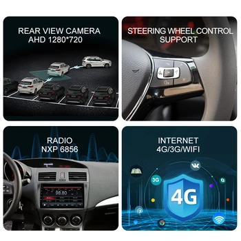 ISUDAR V57S Android Avto Radio Za Mazda 3 2010 2011 2012 2013 Avto Multimedijski Predvajalnik, GPS Auto Stereo Sistem Fotoaparata, USB, 2 Din št.