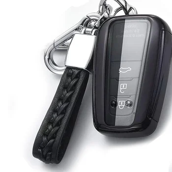 Novo TPU Avto Ključ Primeru Polni Pokrov zaščitni Za Toyota Prius Camry Corolla C-HR CHR RAV4 Prado 2018 Pribor Keychain Obroč
