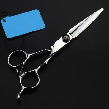 Strokovno japonska 440c 6 inch srebro las škarje za rezanje barber makas make up, frizuro redčenje frizerske škarje, škarje za