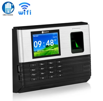 2.8 palčni WiFi TCP/IP RFID Biometrični čitalnik Prstnih Času Obiskovanja Sistem, Pralni Zaposlenega Check-v Napravo Podporo Pomožno Baterijo