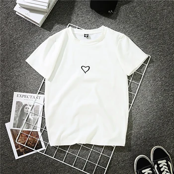 2019 nov modni korejska različica Harajuku tisk T-shirt bombaž žensk O-vratu kratki rokavi T-shirt priložnostne svoboden T-shirt