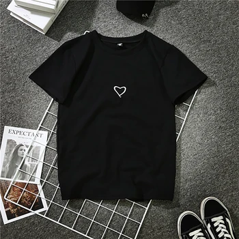 2019 nov modni korejska različica Harajuku tisk T-shirt bombaž žensk O-vratu kratki rokavi T-shirt priložnostne svoboden T-shirt