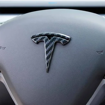 3D Avto nalepke Za Tesla model 3 /X /S ABS Volan/Spredaj & Zadaj Ogljikovih Vlaken Vzorec Nalepke Za Avto Tesla Dodatki