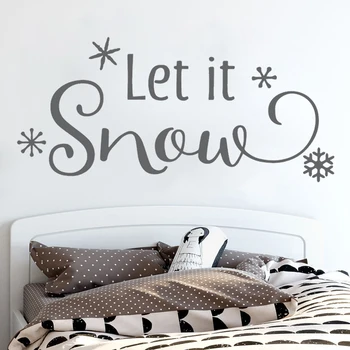 Lepe Let it Snow Izmenljive Dekorativni Vinil Stenske Nalepke Otroka Za Otroke Sobe Diy Spalnica, dnevna soba Doma Dekor HY1873