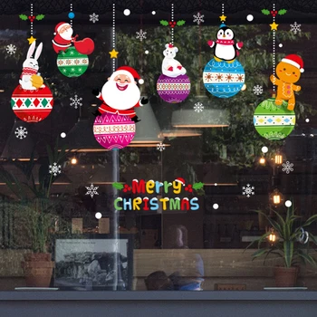Božični Okraski, Nalepke, Santa Claus Čar Barvite Stenske Nalepke Okno Mavrica Filmov Božič Nalepke Na Oknu