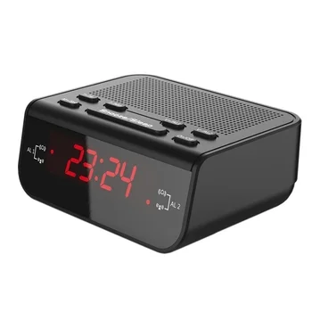 Moda Digitalni FM Radio Budilka Z Dvojno Bujenje Sleep Timer LED Rdeča Prikaz Časa