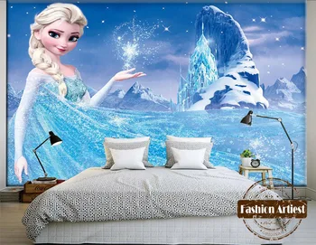Po meri, otroci, dekleta, risanka ozadje zidana snow queen Elsa živalski svet tv, kavč otrok, spalnica, dnevna soba kavarna v ozadju