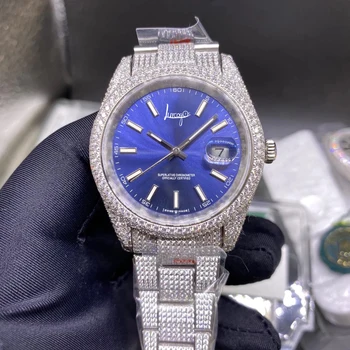 Vroče prodaje ledu iz luksuzne blagovne znamke Rolex ura s okvir za moške samodejno self-navijanje gibanje Lancer izbiranje brezplačna dostava