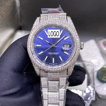 Vroče prodaje ledu iz luksuzne blagovne znamke Rolex ura s okvir za moške samodejno self-navijanje gibanje Lancer izbiranje brezplačna dostava