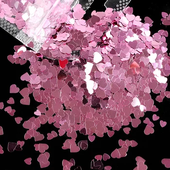 11 Barv Valentinovo Srce Nail Art Bleščice Kosmičev Sijoče Bleščica Za Oblikovanje Nohtov 3D Paillette Manikura Nohtov Art Odlikovanja