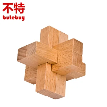 6 Root Odklepanje Obroč Lesene Puzzle Možganov Teaser Tangram Izobraževalne Igrače Puzzle Bois Razum Žogo Lesa, Igrače Za Otroke