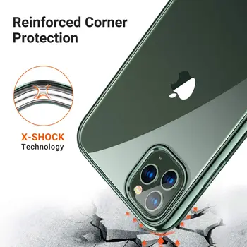 Za iPhone 12 Pro Max 2020 Primeru,WEFOR Ultra Slim Tanek Jasno, Mehko Premium Prilagodljiv Chrome Odbijača Pregleden TPU Nazaj Plošča Pokrov