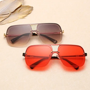 Blagovne znamke, Oblikovanje Nove Modne Rimless sončna Očala Moški Ženske Luksuzni Kvadratnih Kovinskih sončna Očala UV400 Odtenki Očala gafas de sol hombre