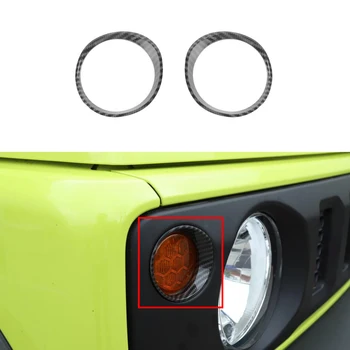 Spredaj Vključite Opozorilne Luči Kritje Dekoracijo Trim Nalepke Lučka, Cilindri za Suzuki Jimny 2019 2020 Avto Dodatki ABS Chrome Trim