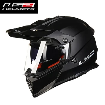 Resnična LS2 MX436 Motoristična Čelada Z Sunshield Off Road casco motokros Dvojno Objektiv Dirke Casco Moto moto capacete