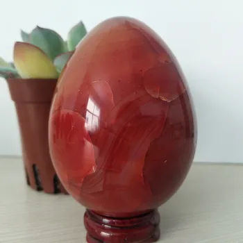 Naravni kamen agate kristalno jajca in doma okrašena čakro zdravljenje crystal